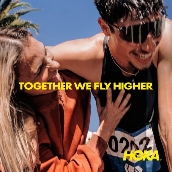 Hoka Meta ad static from Ad Library: The legs give out. The heart doesn't. (lib 1572136400719595)