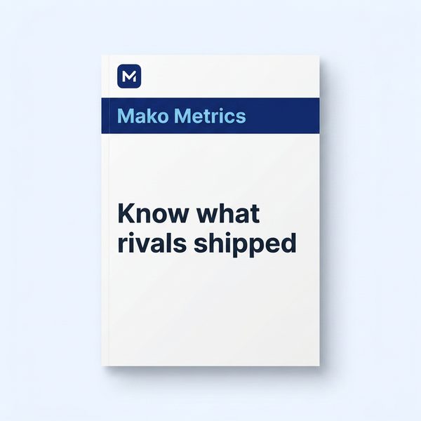 Generated Meta ad showing a report cover with the headline Know what rivals shipped