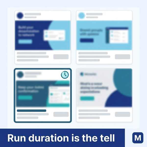 Generated Meta ad with the headline Run duration is the tell